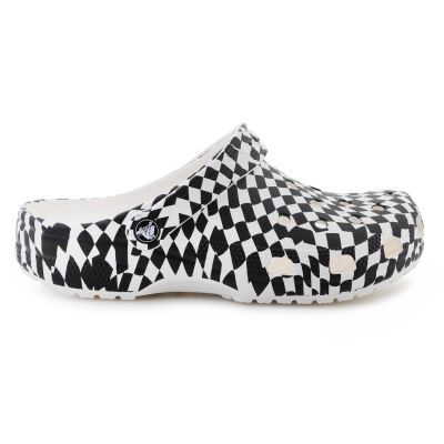 6. Crocs Classic Warped Checker Clog 211007-103 Flip-Flops