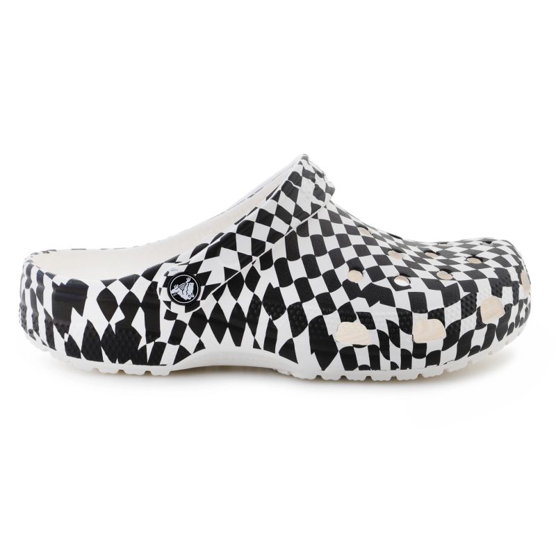 6. Crocs Classic Warped Checker Clog 211007-103 Flip-Flops