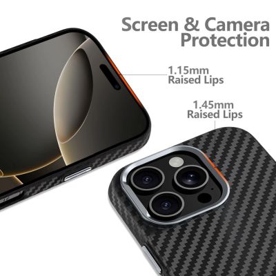 2. Tech-Protect Ion Carbon MagSafe iPhone 16 Pro Hülle - Schwarz/Grau