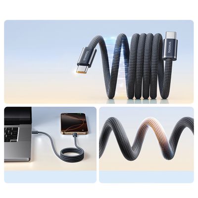 5. Baseus Dynamic 4 Pro Fast USB-C Kabel - USB-C 100W 1m - Schwarz