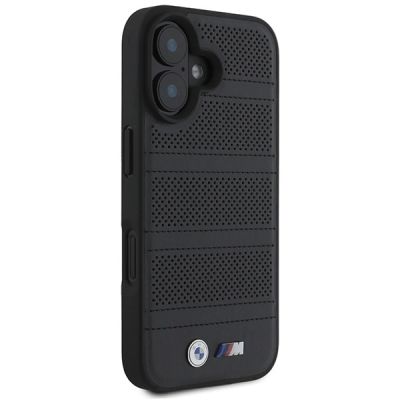 4. BMW M MagSafe-Hülle mit Perforation und Ziernähten für iPhone 16 – Schwarz