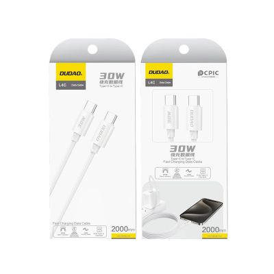 3. Dudao L4C USB-C / USB-C-Kabel 30W 2m - Weiß