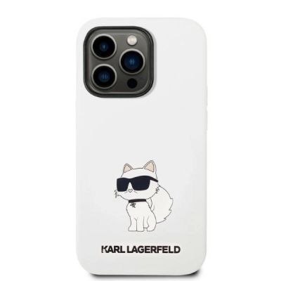 3. Karl Lagerfeld KLHMP14XSNCHBCH iPhone 14 Pro Max 6.7" Hardcase weiß/weiß Silikon Choupette MagSafe