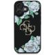 3. Guess Grained Roses Big 4G Logo Hülle für iPhone 16 - Schwarz