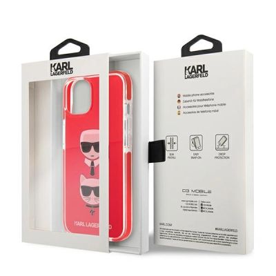 8. Karl Lagerfeld Karl&Choupette Head Case für iPhone 13 mini - Rot