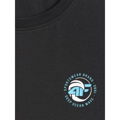 6. Ärmelloses Herren-T-Shirt mit Aufdruck, reguläre Passform, 4F 4FRSS26TSLEM366-10S