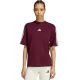Damen-T-Shirt adidas Essentials 3-Stripes Boyfriend bordeaux KX0793