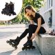 11. Meteor L 38-43 Buzzy Rollschuhe Schwarz/Gold