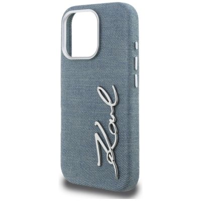6. Karl Lagerfeld FW Jeans Signature Logo iPhone 16 Pro Hülle - Blau