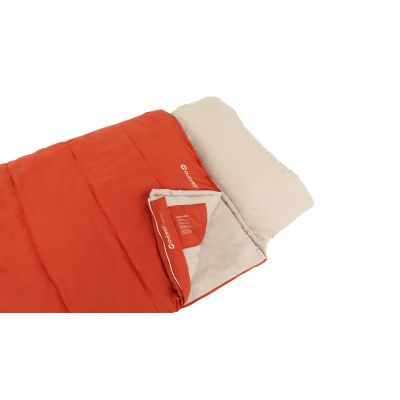 Outwell Contour Lux Rechteckiger Schlafsack für Erwachsene aus Polyester, Rot