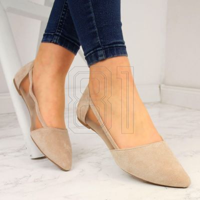2. Jezzi W EVE59B beige Ballerinas mit spitzer Zehenpartie 
