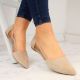 2. Jezzi W EVE59B beige Ballerinas mit spitzer Zehenpartie 