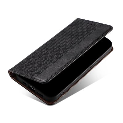 7. Magnetband Hülle Hülle für Samsung Galaxy S22+ (S22 Plus) Tasche Geldbörse + Mini Lanyard Anhänger Schwarz