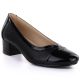 Schwarze, durchbrochene Lackleder-Pumps für Damen, Vinceza 58631