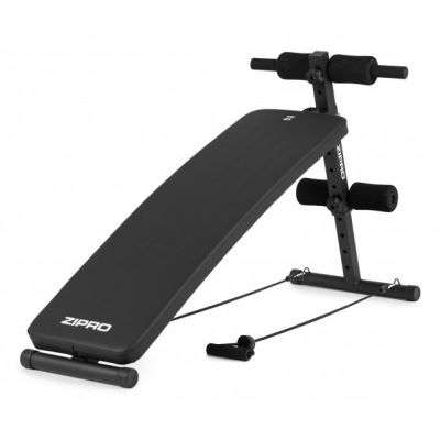 2. ZIPRO SLANT Flache Trainingsbank mit verstellbarer Rückenlehne, Fitnessstudio/Heimstudio, Schwarz