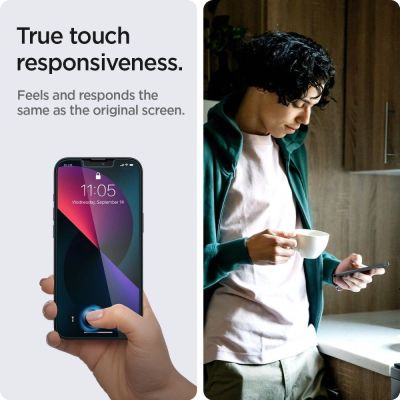 17. Spigen Glas.tR EZ Fit Panzerglas für iPhone 13 / 13 Pro / 14 / 16e / 17e - 2 Stück.