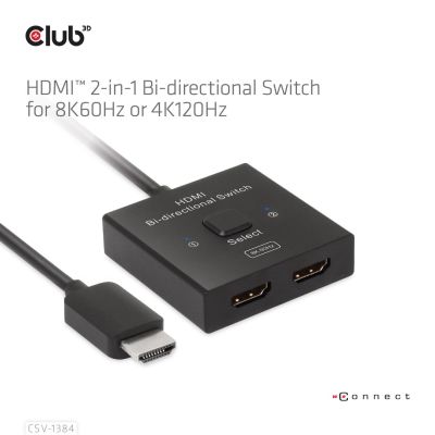 9. CLUB3D CSV-1384 KVM-Switch Schwarz