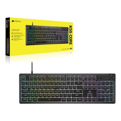 3. CORSAIR K55 CORE Juoda RGB LED Gaming-Tastatur