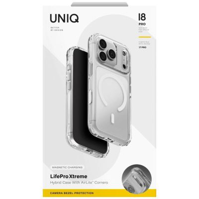 7. Uniq LifePro Xtreme Magclick Ladehülle für iPhone 18 Pro / 17 Pro – Transparent