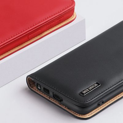 18. Dux Ducis Hivo Hülle Samsung Galaxy S23+ Flip Cover Wallet Stand RFID Blocking braun