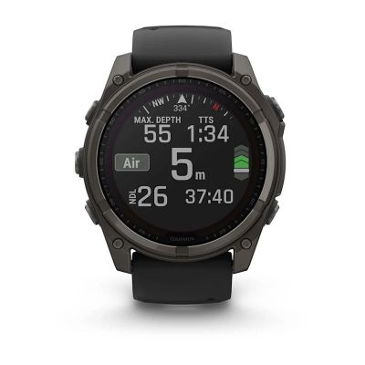 6. Garmin Fenix 8 Solar Saphir Titan Carbon Grau DLC Schwarz Uhr