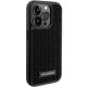 4. Karl Lagerfeld Rhinestone Logo Metal Plate Hülle für iPhone 15 Pro Max – Schwarz