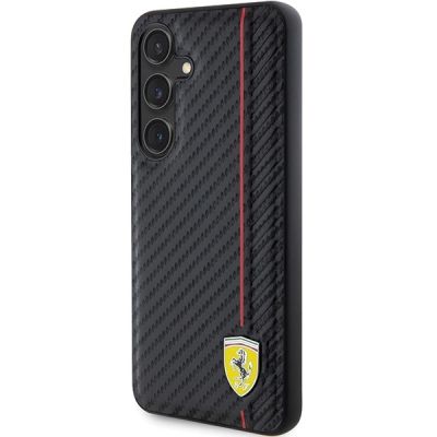 2. Ferrari Carbon Printed Line Hülle für Samsung Galaxy S24 – Schwarz