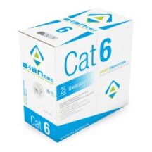 Alantec U/UTP Cat.6 Netzwerkkabel, LSOH, DCA 4x2x23 AWG, 1 Gbit/s (10 Gbit/s bis zu 55 m), 450 MHz, Grau, 305 m (KIU6LSOH305D)