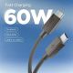 2. Spigen Essential EB6015CC USB-C-Kabel 60 W 150 cm – Dunkelgrau