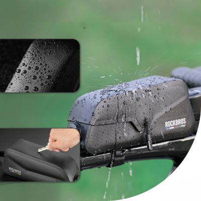 18. Rockbros AS-134 ROAD TO SKY wasserdichte Rahmentasche 0,6 l - schwarz