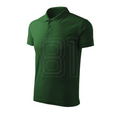 3. Malfini Pique Polo Free M MLI-F0306 flaschengrünes Poloshirt