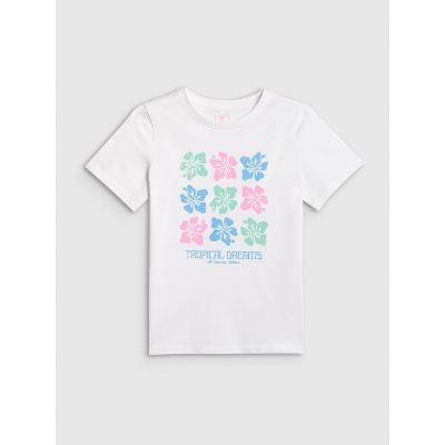 5. Mädchen-Baumwoll-T-Shirt 4F 4FJRSS26TTSHF3982-11S