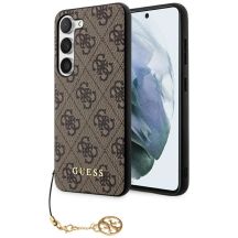 Guess GUHCS23SGF4GBR S23 S911 Braun/Braun Hardcase 4G Charms Collection