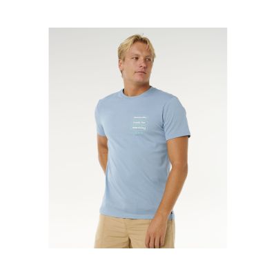 5. Herren RIP CURL Vaporcool Search 3 Stacks T-Shirt Blau