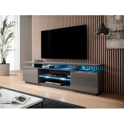 2. EVA-TV-Schrank 180x40x52 Graphit/Glanzgraphit