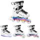 8. NH10905 4in1 LED-Rollschuhe, weiß, mit Regenbogen-Eishockeykufe, Größe M (35-38), Nils Extreme