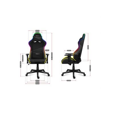 16. Huzaro Force 6.2 Schwarzer RGB-Gaming-Stuhl