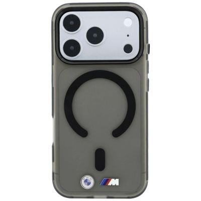 3. BMW M IML MagSafe Hülle mit mattiertem Metalllogo und Zierleisten für iPhone 18 Pro / 17 Pro – Schwarz