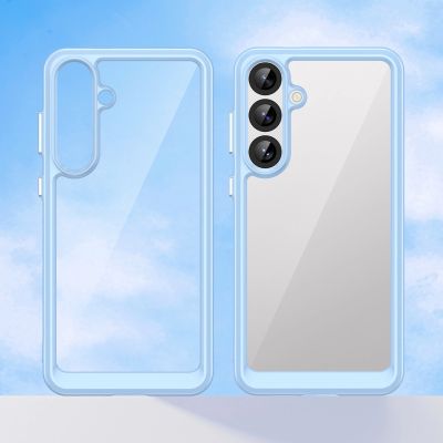 6. Outer Space Hülle für Samsung Galaxy A36 Cover mit Flexiblem Rahmen - Blau