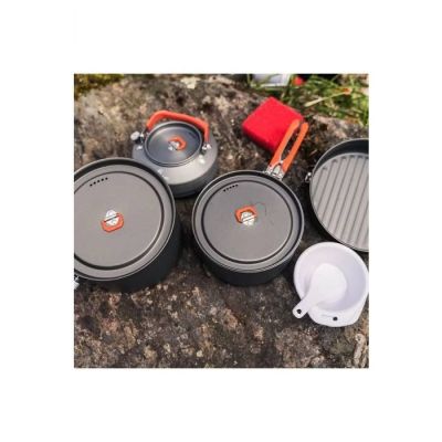 9. Fire-Maple Feast 4-Orange Camping-Kochgeschirr-Set