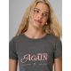 3. Damen-T-Shirt mit schmaler Passform und Aufdruck 4F 4FRAW26TTSHF4373-24S
