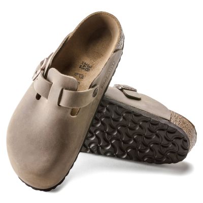 9. Birkenstock Boston Flip-Flops aus geöltem Leder in Tabacco Brown, schmal geschnitten, für Damen/Herren (0960813)