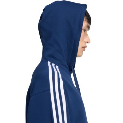 5. adidas Essentials Herren-Hoodie mit 3 Streifen aus French Terry, Marineblau, KY4203
