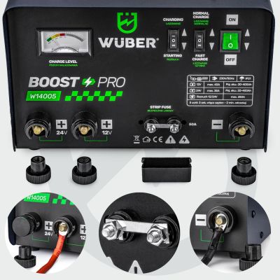 12. Batterieladegerät mit Starthilfe 40 A 12 V/24 V W14005 WUBER