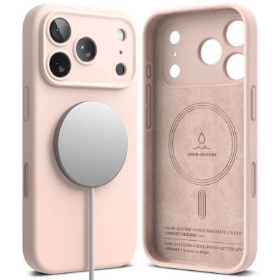 2. Ringke Silikon Magnetische MagSafe Hülle für iPhone 17 Pro - Rosa