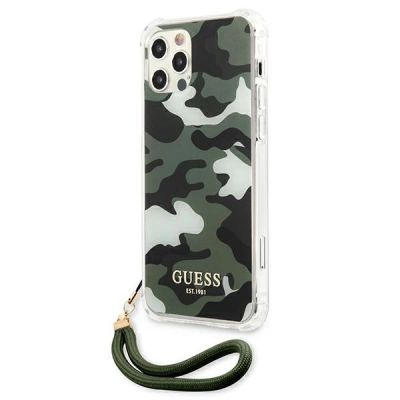 2. Guess GUHCP12LKSARKA iPhone 12 Pro Max 6,7" grün/khaki Hardcase Camo Collection