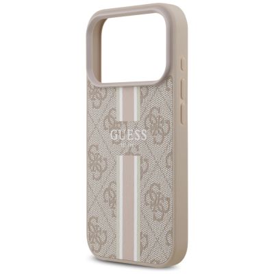 6. Guess 4G MagSafe-Hülle mit Streifenmuster für iPhone 17 Pro – Pink