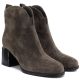 4. Damen-Ankle-Boots aus Leder mit hohem Absatz in Khaki, Vinceza 91178