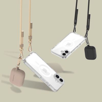 4. Tech-Protect FlexAir Chain MagSafe Hülle für iPhone 16e / 17e – Schwarz und Beige
