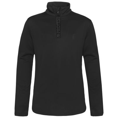 Protest Willowy Jr. Kinder Zip-Up Rollkragen Sweatshirt, Schnelltrocknend, Schwarz (P3810300/290)